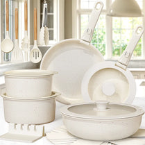 Astercook 21-Piece Ceramic Cookware Set – Elegant, Non-Stick & Smart