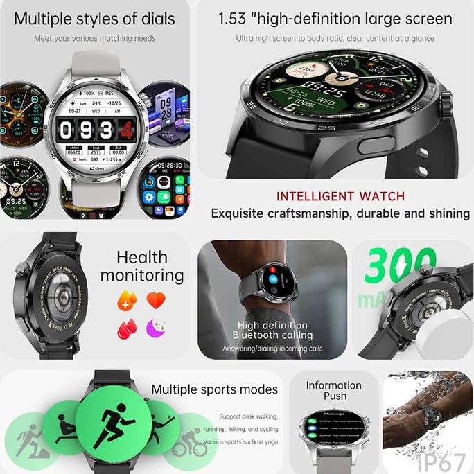 Men’s Waterproof Smartwatch with Bluetooth Calls & Fitness Tracking
