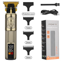 T9 Vintage Electric Hair Trimmer for Men – Rechargeable & Stylish