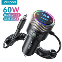 Bluetooth 5.4 FM Transmitter for Cars with USB C Charger 60W