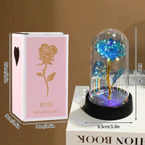 Galaxy Rose with Fairy Lights in Dome – Perfect Gift