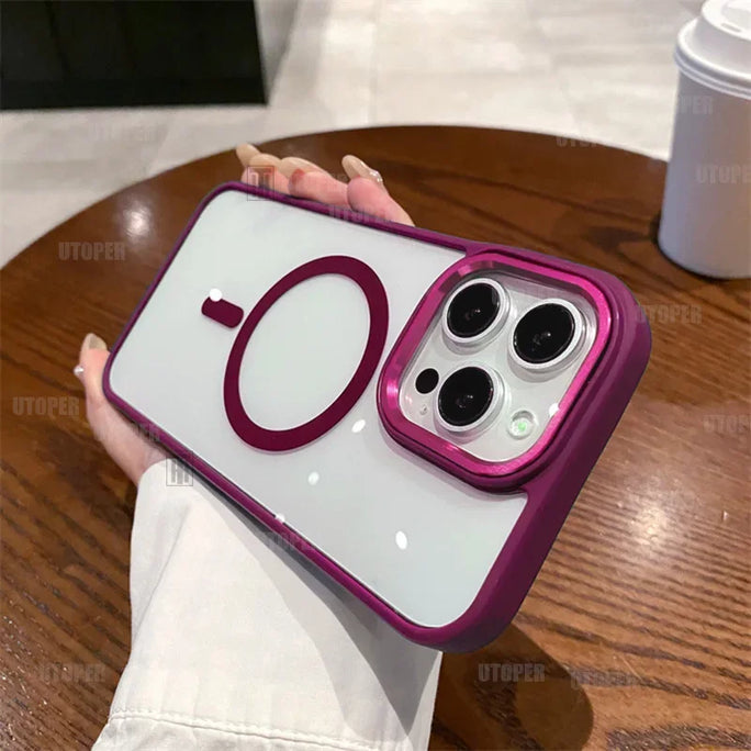 Luxury Magnetic iPhone Case & Wireless Charging iphone 11 - 13 pro max