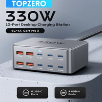TOPZERO 330W 10-Port GaN Fast Charger