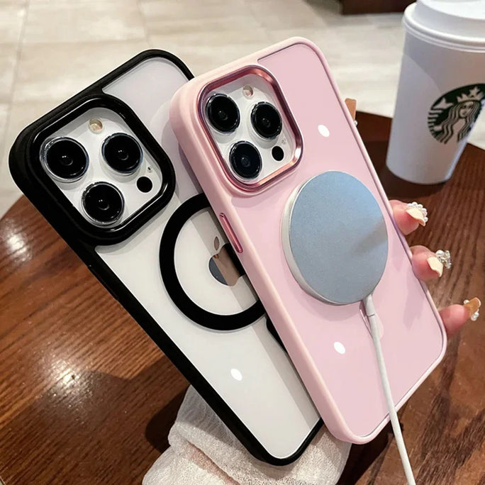 Luxury Magnetic iPhone Case & Wireless Charging iphone 11 - 13 pro max