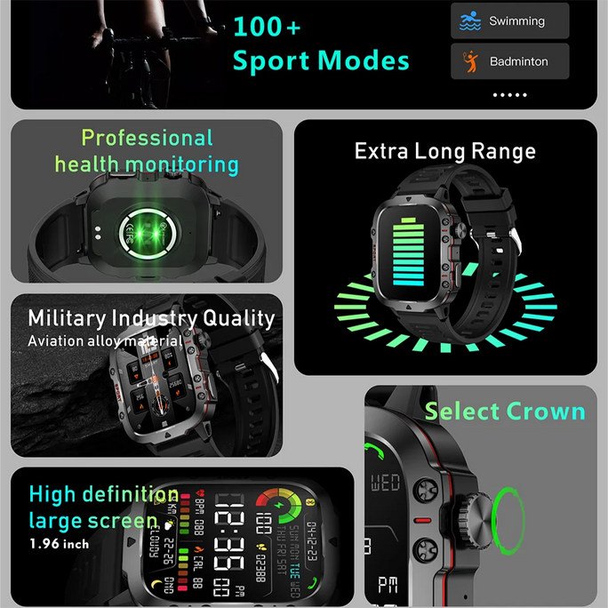 CRTORRS QX11 Smartwatch – Fitness, Calls & AI in One Watch